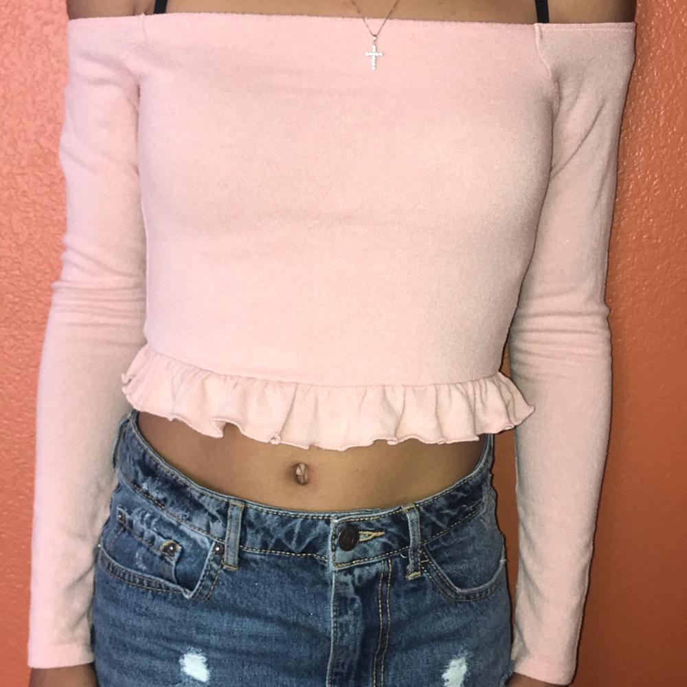 Long sleeve crop top